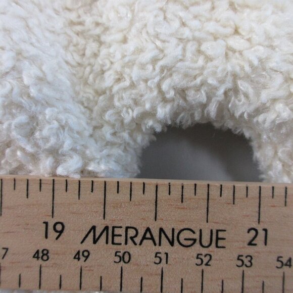 Dudley Stephens Women's Fleece Coat Jacket M Ivory Pockets Fuzzy Cozy Luxury 844 - Picture 10 of 12